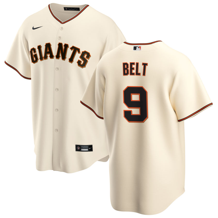 Nike Men #9 Brandon Belt San Francisco Giants Baseball Jerseys Sale-Cream